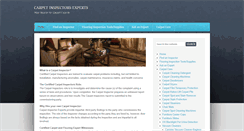 Desktop Screenshot of carpet-inspectors-experts.com