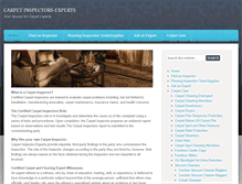 Tablet Screenshot of carpet-inspectors-experts.com